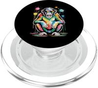 Watercolor Chimp Painted Chimpanzee Primate Paint PopSockets PopGrip for MagSafe