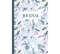 Watercolor Christmas Journal: Aesthetic Winter Pattern Blank Lined Notebook