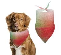 Watercolor Christmas Red Green Gold Dog Bandanna Adjustable Pet Triangle Kerchief Scarf for Cat And Dog