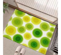 Watercolor Circles Door Mats Indoor 60 X 90 Cm, Machine Washable Inside Door Mat, Abstract Art Doormats, Absorbent Entrance Rug, Anti-Slip Floor Mats For Front Rear Doors (Green)