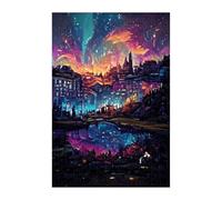 Watercolor City Jigsaw Puzzles for Adults 150, Fun Challenging Educational Games, Difficult Jigsaw Puzzles for Adults, Puzzle 150 Pieces