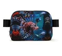 Watercolor Clouds Fanny Pack Crossbody Waist Bag Pack Waterproof Mini Belt Bag Bum Hip Bag for Men Women, Fish In Fish Tank, One Size