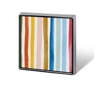 Watercolor Color Stripes Pattern Unisex Brooches & Pins Square Lightweight Lapel Badge Jewelry for Clothing Shawl Hat