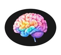 Watercolor Colorful Brain Oval Tablecloth Elastic Dust-Proof Waterproof Table Cover For Kitchen Dining Tabletop Decoration