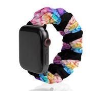 Watercolor Colorful Brain Printed Scrunchie Watch Band Compatible with IWatch Soft Elastic Replacement Straps