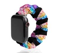 Watercolor Colorful Brain Printed Scrunchie Watch Band Compatible with IWatch Soft Elastic Replacement Straps