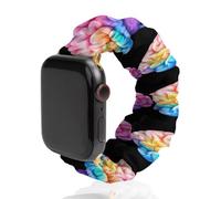 Watercolor Colorful Brain Printed Scrunchie Watch Band Compatible with IWatch Soft Elastic Replacement Straps