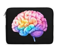Watercolor Colorful Brain Trendy Laptop Bag Computer Carrying Case Lightweight Briefcases for Working