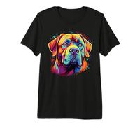 Watercolor Colorful Dogue De Bordeaux Dogs Premium T-Shirt