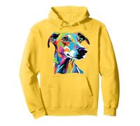Watercolor Colorful Greyhound Dog Pullover Hoodie