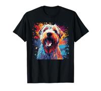 Watercolor Colorful Irish Soft Coated Wheaten Terrier T-Shirt