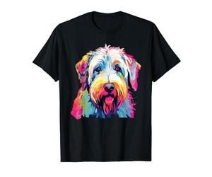 Watercolor Colorful Irish Soft Coated Wheaten Terrier T-Shirt