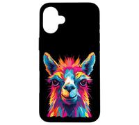 Watercolor Colorful Llama Case for iPhone 16 Plus