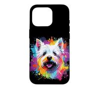 Watercolor Colorful West Highland White Terrier Dog Case for iPhone 16 Pro