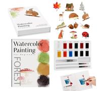 Watercolor Coloring Book Beginner-Friendly Easy Painting Workbook