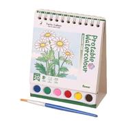 Watercolor Coloring Book Watercolor Workbook Craft Set Water Coloring Book Built-in Paint and Brush Vertical Structure Educational Travel Toddler Activity for Homeschooling 12.5x10x5cmForests