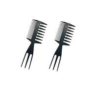 Watercolor Comb Black 3 in 1 Plastic Double Sided Floating Picture Comb Paint Paper Marbling Paper Watercolor Art Tools 2PCS