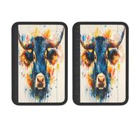 Watercolor Cow Print,Animal Universal Car Accessories Seat Belt Pad For Car Truck,2pcs Seat Belt Covers Soft Comfortable Shoulder Strap Pads