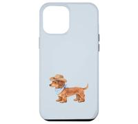 Watercolor Cowboy Dachshund Baby Blue Western Case for iPhone 12 Pro Max