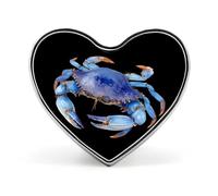 Watercolor Crab Badge Pin Brooch Button Stylish Heart Shaped Decorative for Clothes Backpacks Hats