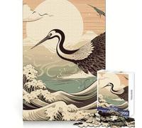 Watercolor Crane Birds Puzzles for Adults 1000 Piece Reasoning Practice Peaceful Recreation Interlock Well Seasonal Gift (38x26cm)