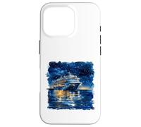 Watercolor Cruise Ship Night Sky Ocean Voyage Case for iPhone 16 Pro