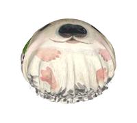 Watercolor Cute Animal Lovely Hedgehog,Shower Cap Nightcap Double Layer Waterproof Elastic Bath Cap Reusable Hair Cap