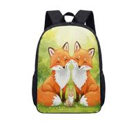 Watercolor Cute Deer 17 Inch Backpack for Kids Teens, Whimsical Butterfly Floral Student School Bag, Pink Flower Nature Design (03)