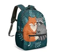 Watercolor Cute Deer Floral Print Backpack 16 Inch Dreamy Garden Nature Hand-Painted Pastel Butterfly Daypack for Travel Casual Use (09)