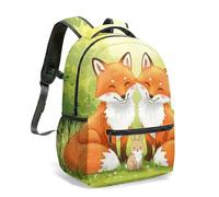 Watercolor Cute Deer Floral Print Backpack 16 Inch Dreamy Garden Nature Hand-Painted Pastel Butterfly Daypack for Travel Casual Use (03)