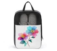 Watercolor Cute Flower Simple Shoe Bag for Travel Daily Use Anti-dust Storage Carrier Golf Shoe Pouch