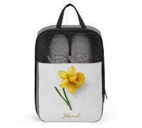 Watercolor Daffodil Flower March Shoe Bag for Travel Daily Use Anti-dust Storage Carrier Golf Shoe Pouch
