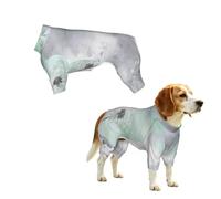 Watercolor Dandelion & Blue Flower Design Print Dog Clothes - 4 Legs Jumpsuit Sweatshirt for Small Medium Large Dogs Cats