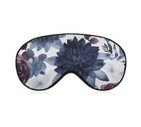 Watercolor Dark Blue Pattern Sleep Mask for Women Men, Soft Eye Mask with Adjustable Strap for Sleeping, Light Blocking Travel Blindfold for Nap Comfortable Eye Cover for Home Office