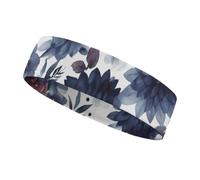 Watercolor Dark Blue Pattern Sports Sweatband 15" Polyester Hairband Absorbent Quick-Dry Headband for Running, Yoga
