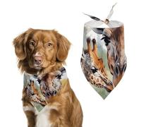 Watercolor Deer Giraffe Dog Bandanas Soft Cute Triangle Larges Scarfs for Pets Kerchief Print Pet Handkerchiefs for Small Medium Large Dogs Puppy Cats