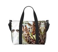 Watercolor Deer Giraffe Printed Travel Duffel Bag Foldable Gym Duffel Bag Suitable for Travel Work Gym etc