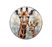 Watercolor Deer Giraffe Refrigerator Magnets, 2 Inch Round Metal Fridge Magnet for Whiteboard & Office, Decorative Kitchen Magnets for Photos, Notes, Shopping List