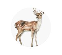 Watercolor Deer Round Magnetic Fridge Magnets For Kitchen Durable With Enduring Magnetism