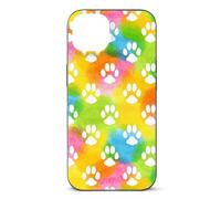 Watercolor Dog Pawprint Printed Phone Case Compatible for iPhone 15/iPhone 15 Plus/iPhone 15 Pro/iPhone 15 Pro Max Protector Cover