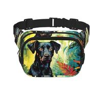 watercolor dog Printed fashionable waist bag, unisex messenger bag, fashionable travel waist bag