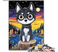 Watercolor Dog Puzzles for Adults 1000 Pieces, Challenging Game Toys Every Piece Is Unique - Challenging Family Fun Game (size 26x38cm)