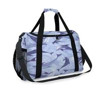 Watercolor Dolphin Travel Duffel Bag for Girls Boys Women Men Dolphin Weekend Overnight Bag Shoulder Tote Luggage Handbag for Travel Sports Gym