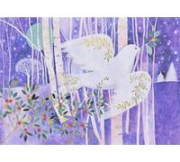 Watercolor Dove Deluxe Boxed Holiday Cards (20 Cards, 21 self-Sealing envelopes), Light or Neutral