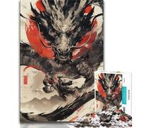 Watercolor Dragon 1000 Pieces Jigsaw Puzzle for Adults& Teens,Stress Reliever Difficult Challenge Deal As Gifts for The Whole Family (50x75cm)