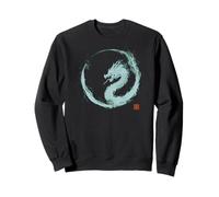 Watercolor Dragon Enso Circle - Japanese Minimalist Art Sweatshirt