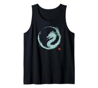Watercolor Dragon Enso Circle - Japanese Minimalist Art Tank Top