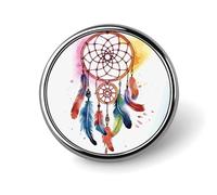 Watercolor Dream Catcher Badge Holder Personalized Round Badge with Picture Pin Aluminum Alloy Button Pin Exquisite Brooch Fashion Button Badges Clothes Decorative Pins