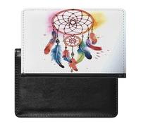 Watercolor Dream Catcher Passport Holder for Travel PU Leather Passport Book Card Holder Case Cute Passport Wallet Ultra Slim Passport Cover Passport Protector Case for Women Men