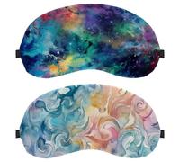 Watercolor Dreamy Swirls Texture 2 PCS Light-Blocking Soft Breathable Sleeping Mask Eye Patch